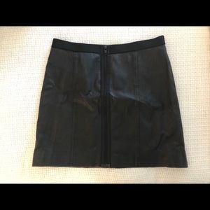Theory Leather Mini Skirt